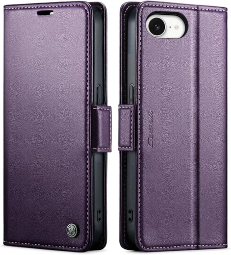 Miniatura 21 de QLTYPRI Funda tipo cartera para iPhone 7/8/SE 2020/SE 2022 5G, funda magnética de piel sintética de alta calidad con bloqueo RFID, ranuras
