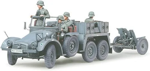 Miniatura 2 de Tamiya Modelos Krupp Protze Camión de remolque con kit de modelo Pak de 1.457 in