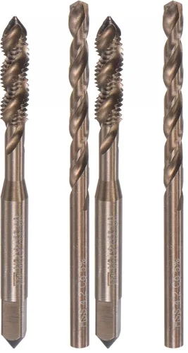 Miniatura 9 de uxcell M2 x 0.4 espiral flauta grifo y 0.063 in Twist Drill Broca Set, métrica M35 cobalto alta velocidad máquina roscado rosca rosca herramienta