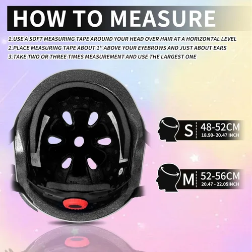 Miniatura 5 de Nattork Casco Infantil de Protección, Forro Extraíble para Multideportes Patineta, Patines, Bicicleta, Patinete Edad 4-12 Niños, Jóvenes, Adultos