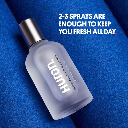 Miniatura 3 de Huron Colonia para hombre - Eau de Parfum para el uso diario - Aroma limpio y amaderado de sándalo, pimienta negra, madera de cedro y ámbar - Larga