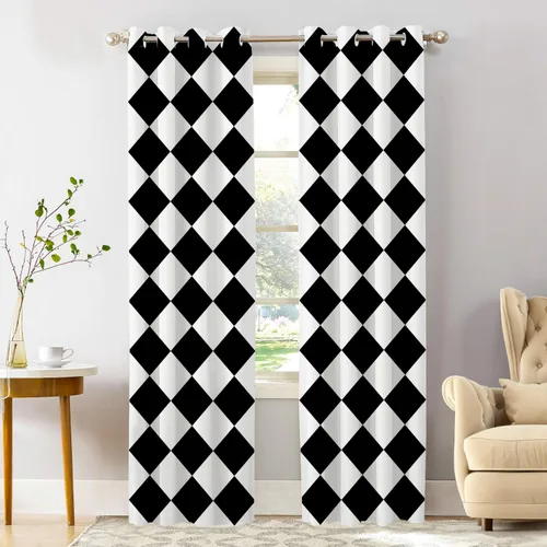 Miniatura 8 de Shrahala Cortinas de hojas de arce otoñales para ventanas de cocina, hojas rojas ardientes, fondo marrón, paneles de cortina de ventana de poliéster