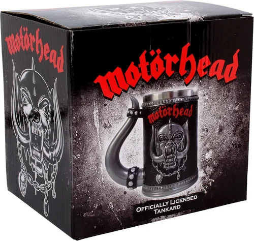 Miniatura 5 de Nemesis Now Motorhead Tankard Jarra 14cm (5.5 in) Negro, Resina con Inserto de Acero Inoxidable
