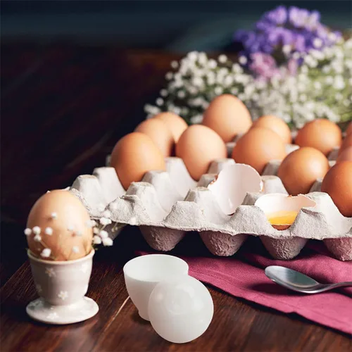 Miniatura 9 de Hemoton Tazas escalfadoras de huevos para microondas, paquete de 4 con tapas, 3.74 x 2.55 pulgadas, olla de huevos al vapor para desayuno rápido