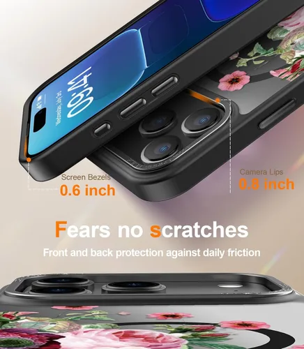 Miniatura 263 de Goodon para iPhone 15 Pro Max con protector de pantalla de privacidad, compatible con Magsafe, funda translúcida mate a prueba de golpes - Linda