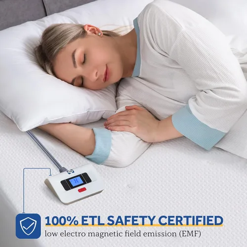 Miniatura 2 de Sealy Protector de colchón con calefacción tamaño completo de 54 x 75 pulgadas, calentador de cama eléctrico con calefacción por zonas con bolsillo