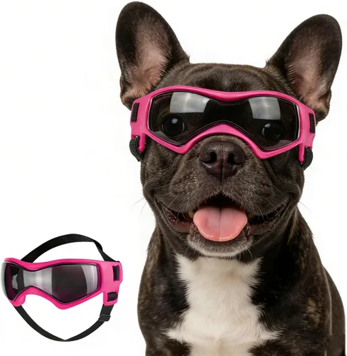 Miniatura 8 de NAMSAN Lentes de sol para perros de raza media, con protección UV para perros pequeños a medianos, resistentes al viento, antivaho, a prueba