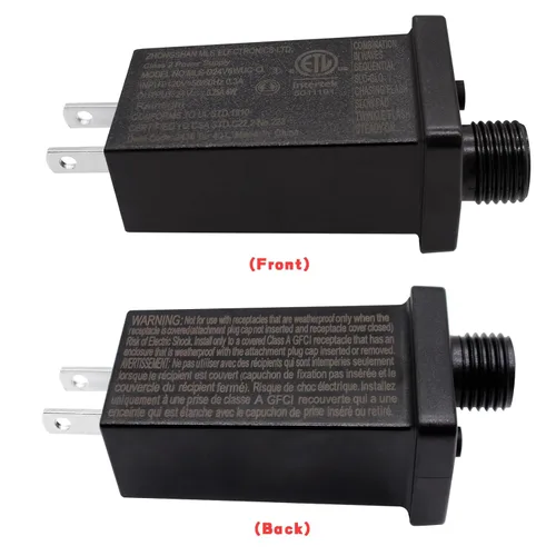 Miniatura 4 de Transformador LED de 24V6W Clase 2 Fuente de Alimentación LED, Impermeable IP44 de Bajo Voltaje Uso Temporal LED Driver Transformador Enchufe US CA