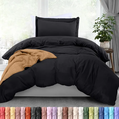 Miniatura 18 de Utopia Bedding Funda de edredón tamaño Queen – 1 funda de edredón con 2 fundas de almohada – Funda de edredón de 3 piezas con cierre de cremallera