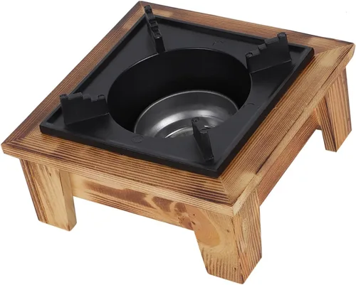 Miniatura 3 de Estufa de alcohol, estufa portátil de alcohol para barbacoa, estante de madera, barbacoa, horno, horno, utensilios de cocina, utensilios de cocina