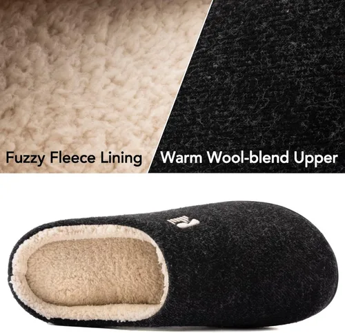 Miniatura 16 de RockDove Pantuflas tipo zueco con forro de sherpa para hombre
