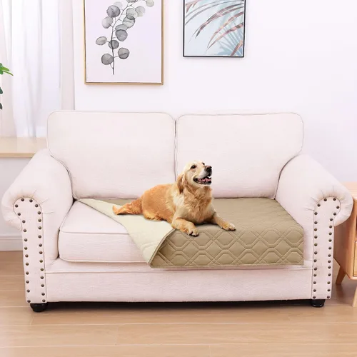 Miniatura 71 de hyha Manta impermeable para perros, manta reversible para cama de mascotas, funda suave para sofá/sillón lavable para perros, fundas impermeables