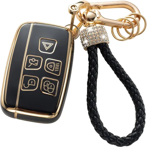 Miniatura 32 de Gematay Funda protectora para llavero VW Volkswagen con cordón para llavero, compatible con VW Jetta Golf Polo MK7 Passat Beetle Smart Key Case