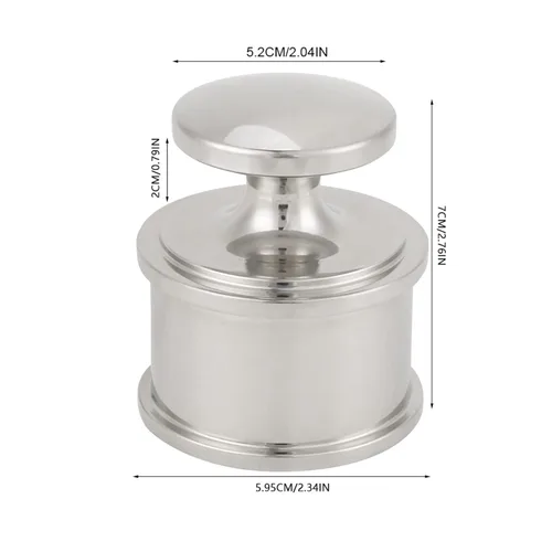 Miniatura 4 de Herramienta de prensa de cuero de acero inoxidable, pisapapeles de metal, fácil de sostener, herramienta de trabajo de cuero de peso pesado plateado