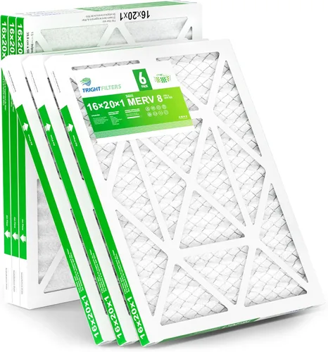 Miniatura 20 de TRIGHTFILTERS 12x12x1 Filtro de aire paquete de 6 unidades, duraderos filtros plisados MERV 8 para hogar HVAC CA y horno, filtro de aire compacto