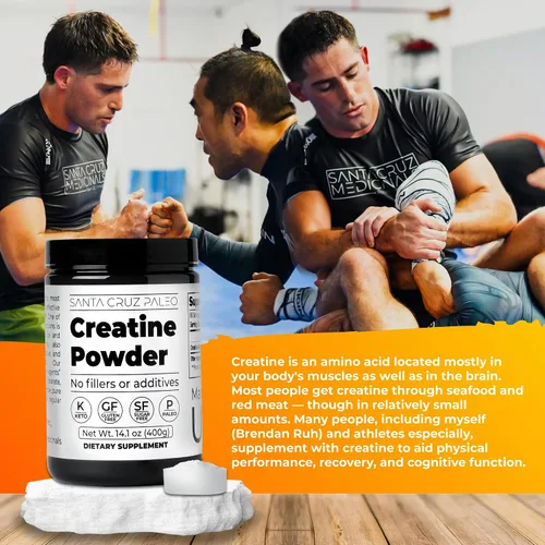 Miniatura 4 de Santa Cruz Paleo, Polvo de Monohidrato de Creatina Micronizado, Suplemento Sin Sabor para Pre Entrenamiento y Apoyo Muscular, Libre de Gluten Keto