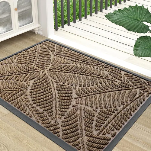 Miniatura 36 de Colorxy Tapete Impermeable para Puerta, Tapete Interior Frontal de Goma Natural Resistente, Tapetes para Puerta de Perfil Bajo Antideslizante