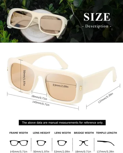 Miniatura 5 de kimorn Gafas de sol para mujeres y hombres, de moda, retro, de los años 90, vintage, Y2K, de gran tamaño, con marco cuadrado, sombras K1337