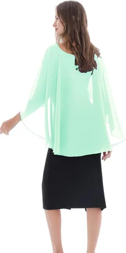 Miniatura 4 de Chales y envolturas para vestidos de noche para mujer, chal suave de dama de honor, capa de gasa, cubierta de boda