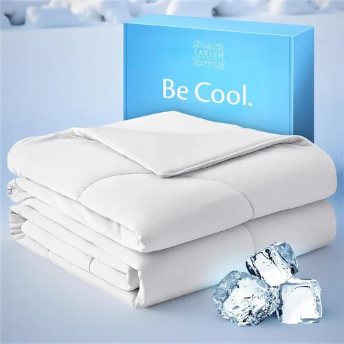 Miniatura 10 de Lavish Comforts® Edredón refrescante tamaño King/Cal King │Manta refrescante de alta calidad para personas que duermen con calor │ Manta suave
