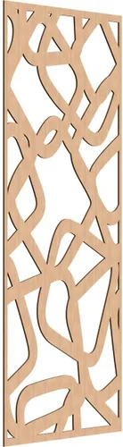 Miniatura 95 de Acme Paneles de pared decorativos de madera con calado, 9 3/8 pulgadas de ancho x 24 3/8 pulgadas de alto x 1/4 de alto, roble rojo