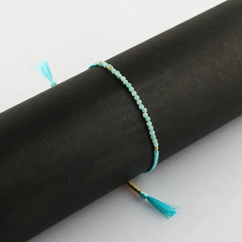 Miniatura 49 de Thecraftman - Pulsera trenzada de cuentas naturales, cristales energéticos, regalo para ella, pulsera de protección de hilo trenzado de mano