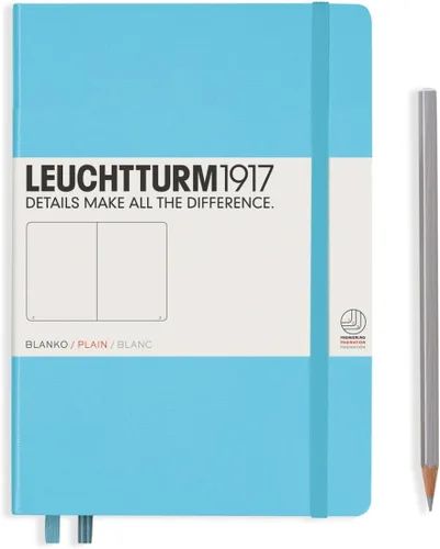Miniatura 45 de LEUCHTTURM1917 - Cuaderno de tapa dura mediano A5 con 251 páginas numeradas para escritura y diario (verde menta, con puntos)
