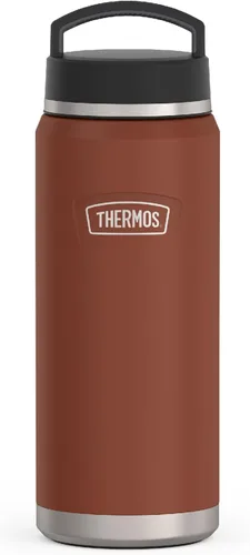THERMOS ICON SERIES - Botella de agua con tapa superior de rosca, 40 onzas, sillín - Botella de agua de acero inoxidable aislada al vacío con tapa