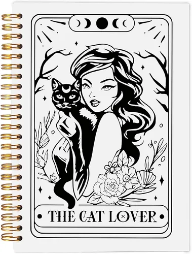 Miniatura 17 de Cuaderno gótico en espiral, diario gótico para parejas, cuaderno gótico para mujeres y hombres escritura, cuaderno de espiral para parejas de 8.3 x