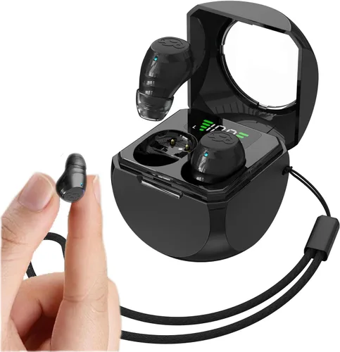 Xmenha Auriculares Bluetooth inalámbricos invisibles pequeños para orejas pequeñas, discretos, de perfil bajo, auriculares ocultos para el trabajo,