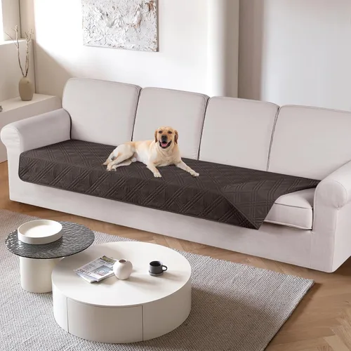 Miniatura 19 de TAOCOCO Funda de cojín de sofá 100% impermeable reversible, funda de asiento de sofá para perros y mascotas, funda de sofá biplaza para sofá