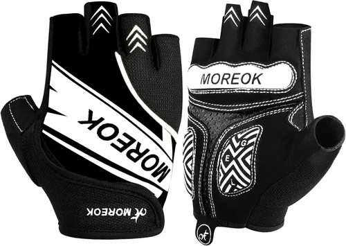 BIKINGMOREOK Guantes de ciclismo de montaña para hombres y mujeres, medio dedo, entrenamiento, deportes, ciclismo de carretera, guantes de bicicleta