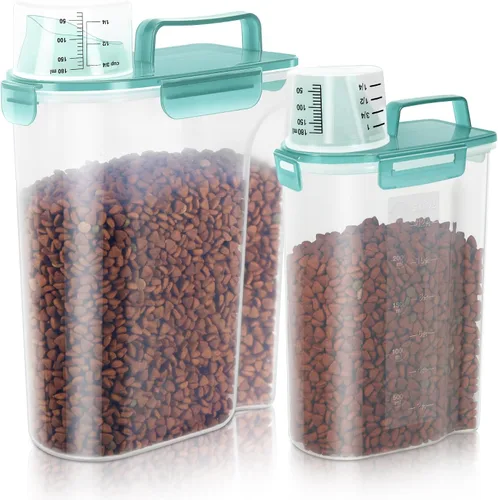 Miniatura 30 de LEAWALK Recipiente de almacenamiento de alimentos para perros, boquilla grande mejorada sin BPA, contenedores de plástico de almacenamiento