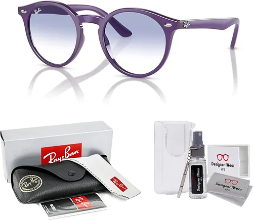 Miniatura 2 de Ray-Ban Junior Kids' Round Sunglasses For Boys For Girls + BUNDLE with Designer iWear Eyewear Kit