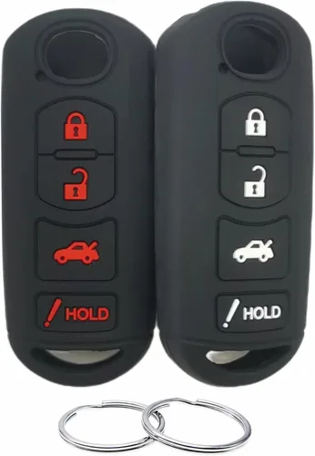 REPROTECTING Funda de llave de goma de silicona Compatible con Mazda 3 6 CX-5 CX-7 CX-9 MX-5 Miata Toyota Yaris iA Scion iA KR55WK49383