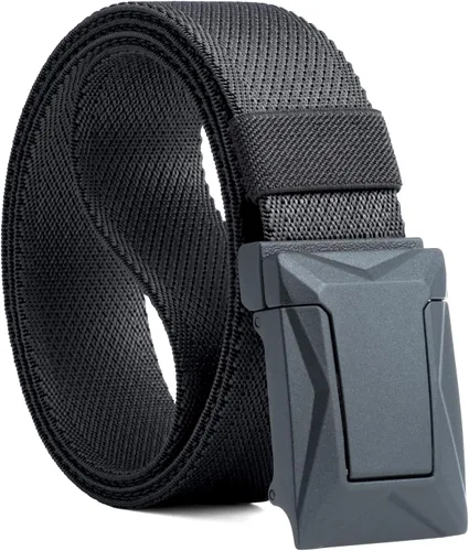 Miniatura 12 de Auto Lock Ratchet Belt for Men Elegant Dressing Belt Buckle 1.5" Wide Elastic Nylon Tactical Belts Thicker