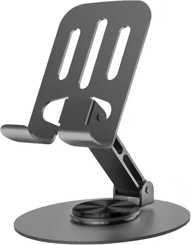 Soporte Universal de Metal para Celular, Soporte Ajustable de Ángulo Múltiple con Rotación de 360°, Antideslizante, Compatible con iPhone 17 16 Pro