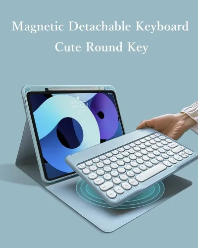 Miniatura 2 de kaitesi Funda de teclado para iPad A16 de 11ª generación de 11 pulgadas 2025, iPad de 10ª generación de 10.9 pulgadas 2022, funda de teclado