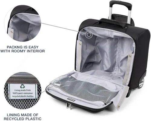 Miniatura 4 de Travelpro Bolso tote con ruedas Maxlite 5, Negro -, Maxlite 5 Softside - Bolsa ligera con ruedas para debajo del asiento