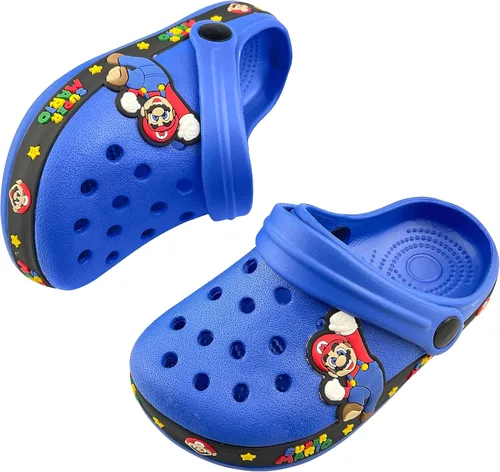 Miniatura 2 de Grainarain Zapatos de jardín de dibujos animados para niños, zuecos y sandalias de madera para niños, zapatos de agua para niños, zapatillas