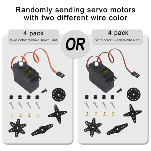 Miniatura 3 de RGBZONE 4 unids S3003 servo motor estándar RC servo de alta velocidad para coche inteligente robot barco RC helicóptero