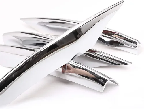 Miniatura 8 de YIWANG Tiras de luces antiniebla delanteras de coche ABS cromadas, 4 unidades, para Mercedes Benz Clase C W205 S205 C180 C260 C300 2019 2020