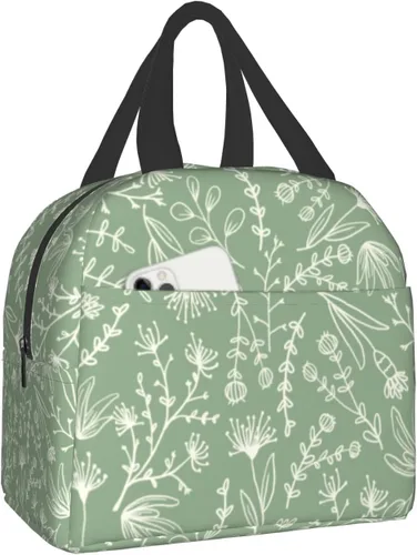 Miniatura 12 de Nerxy Lonchera a cuadros de búfalo azul, moderna, 8 x 5 x 8.5 pulgadas, suave bolsa de almuerzo para mujeres, niños, adultos, trabajo, escuela