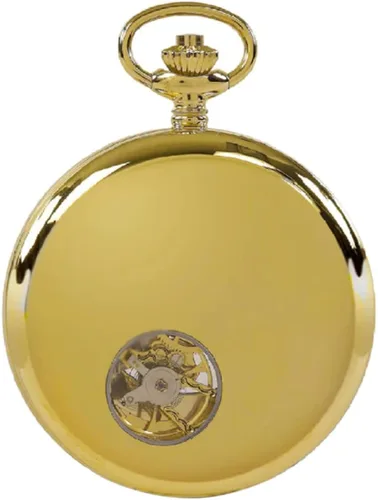 Miniatura 3 de Reloj de bolsillo vintage con cadena de Rapport - Reloj de bolsillo clásico Oxford Half Hunter con esfera esqueleto