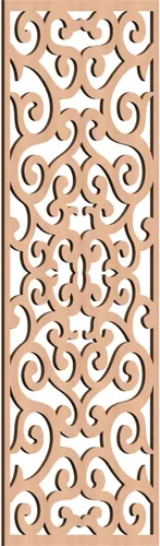 Miniatura 135 de Eveline - Paneles decorativos de pared de madera con calado, 13 3/8 pulgadas de ancho x 34 3/8 pulgadas de alto x 3/8 de alto, roble rojo rojo