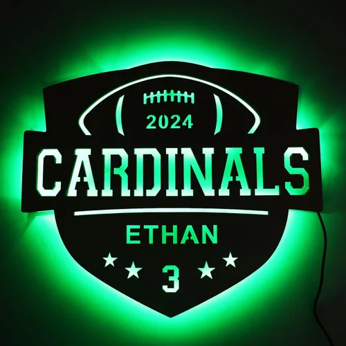 Miniatura 6 de Letrero de béisbol personalizado, nombre de jugador de béisbol personalizado, luz LED de béisbol, letrero de pelota de béisbol personalizado
