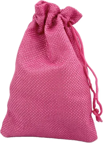 Miniatura 53 de Palmhomee Paquete de 20 bolsas de regalo de arpillera con cordón, bolsas de joyería de lino, bolsas de yute de boda para joyas y bolsas