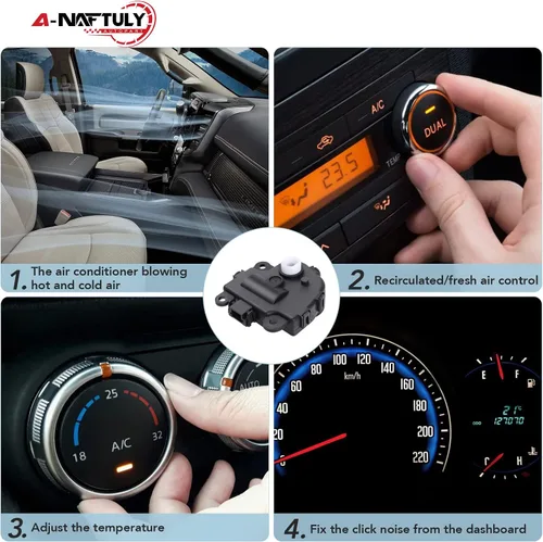 Miniatura 5 de 2 piezas de actuador de puerta de mezcla HVAC compatible con Chevy Impala 2004-2013 Corvette Malibu Buick Pontiac - Motor de puerta de mezcla