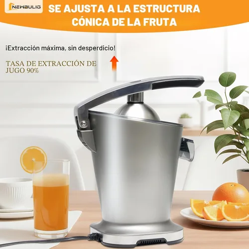 Miniatura 7 de NEWBULIG Exprimidor eléctrico de cítricos, exprimidor automático de naranja con mango de agarre suave, máquinas extractoras de jugo de naranja