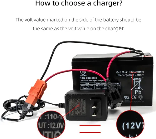 Miniatura 6 de Cargador de batería de 12 voltios para juguetes de paseo y cable de batería 12V para cochecito de arrastre infantil, juguete de coche eléctrico